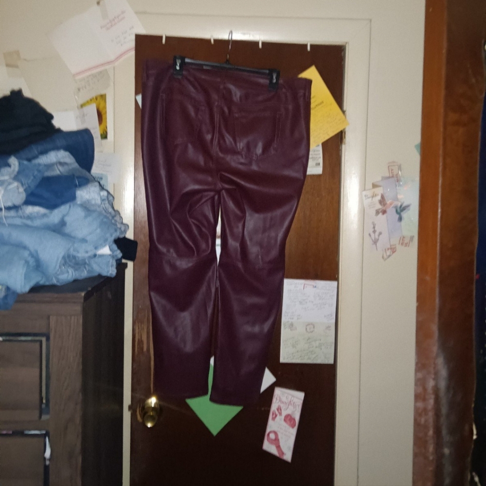 TORRID Faux Leather Mid Rise Pants - Picture 6 of 8